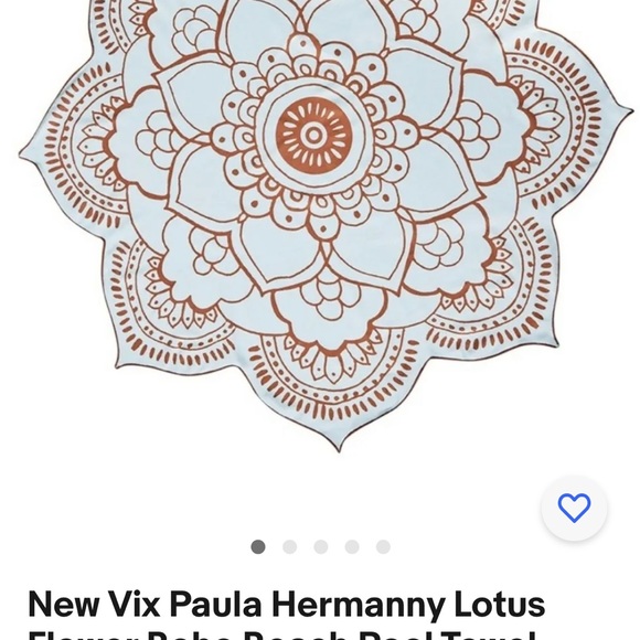 COPY - ViX Paula Hermanny Lotus Towel. New! 100% Polyester. Never used! - Picture 2 of 5